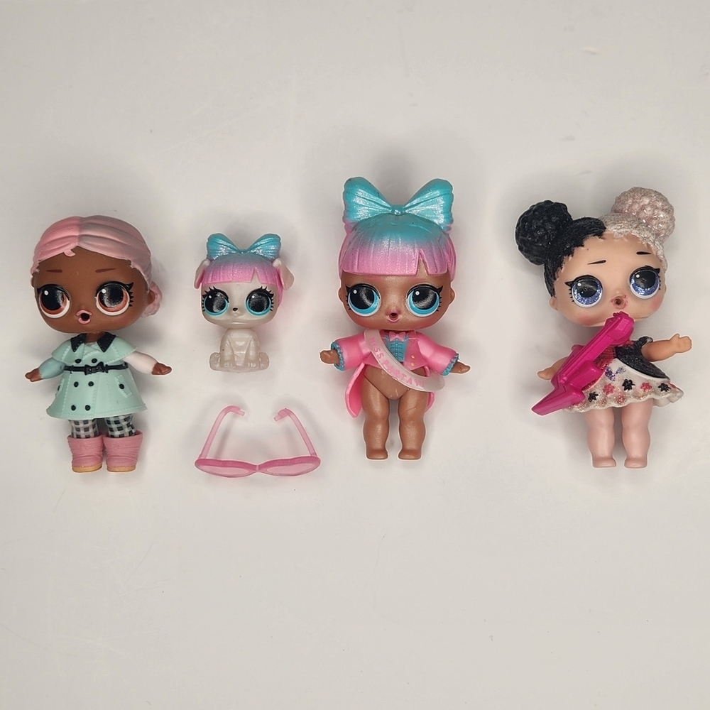 LOL Surprise Dolls Deluxe Present Miss Party + Heartbreaker + Big City BB + Pets